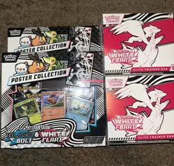 Pokemon TCG - White Flare Elite Trainer Box ETB & Poster Collection Bundle - Image 1