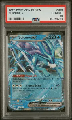 2023 Pokemon Club English Suicune ex #010 PSA 10 - Image 1