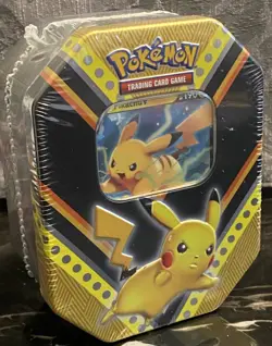 Pokemon TCG SWSH V Powers Tin 2020 English New & Sealed ~ Pikachu V - Image 1