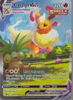 Pokemon Card Flareon Vmax SWSH180 Jumbo Black Star Promo TCG Trading Card - Image 1