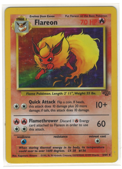 #2 Flareon 3/64 Jungle 1999 Holo Rare WOTC Pokemon Card TCG - Image 1