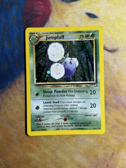 Jumpluff 7/111 Holo Rare Vintage Neo Genesis Gen 2 Pokemon Card MP - Image 2