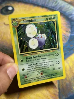 Jumpluff 7/111 Holo Rare Vintage Neo Genesis Gen 2 Pokemon Card MP - Image 3