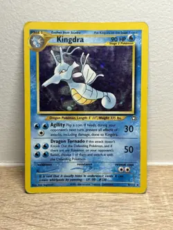 Kingdra 8/111 Neo Genesis Holo Rare 1995-2000 Gen 2 Vintage Pokemon Card - Image 2