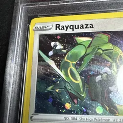 POKEMON PSA 10 2024 SWSH Black Star Promo Rayquaza SWSH029 Holo DBL SWIRL - Image 3