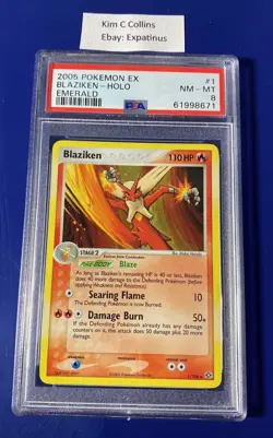 Pokemon 2005 Emerald Blaziken Holo #1 PSA 8 NM-MT - Image 1