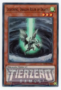 Yugioh Lightning, Dragon Ruler of Drafts MYFI-EN046 Super Rare 1st Edition NM/LP - Image 1