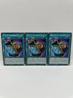Yu-Gi-Oh 3x Pot of Prosperity MP22-EN037 Prismatic Secret Rare 1st Edition - Image 2