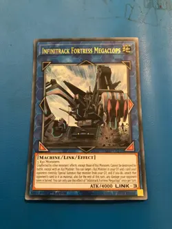 YUGIOH Ultra Rare Infinitrack Fortress Megaclops MP20-EN216 1st Edition - Image 1