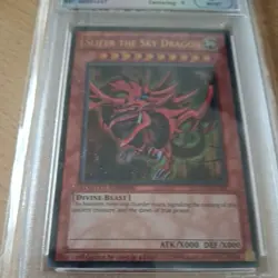 YUGIOH Slifer the Sky Dragon : YGLD-ENG01 : Ultra Rare Graded 9 - Image 1