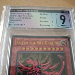 YUGIOH Slifer the Sky Dragon : YGLD-ENG01 : Ultra Rare Graded 9 - Image 2