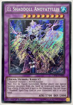 CROS-EN044 El Shaddoll Anoyatyllis - Secret Rare 1st Edition Lightly Played - Image 1