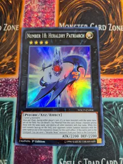 Yu-Gi-Oh! Number 18: Heraldry Patriarch WSUP-EN004 Super 1st Edition NM b2/ - Image 1