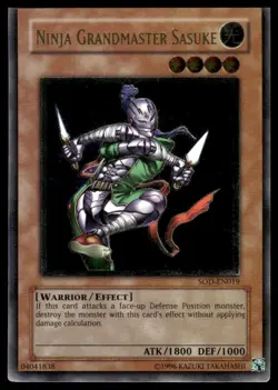 YuGiOh Soul of the Duelist Ninja Grandmaster Sasuke (UTR) #SOD-EN019 NM - Image 1