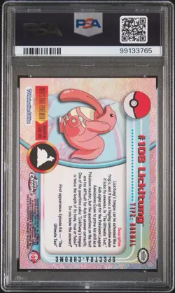 POKEMON PSA 8 LICKITUNG #108 SPECTRA POKEMON T.V. TOPPS CHROME ENGLISH 2000! - Image 2