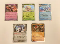 LOT OF 5 Pokemon TCG Prismatic Evolutions - All Holos MINT! - Image 1