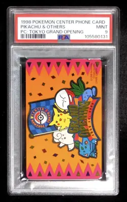 PSA 9 Pokemon Phone Card Pikachu & Others Holo Japanese Center Tokyo Opening - Image 1