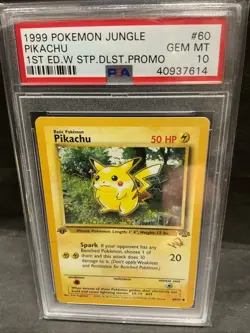 1999 Pokemon Jungle Pikachu Gold "W" Stamp Duelist Promo 1st Edition PSA 10 Card - Image 3