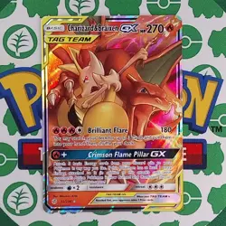 Charizard & Braixen GX 22/236 SM - Cosmic Eclipse Holo NM Pokemon Card English - Image 1