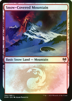 MTG Snow-Covered Mountain Foil ** Kaldheim ** English (NM) - Image 1