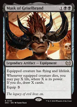 NM Mask of Griselbrand, MTG, Duskmourn Commander, Magic the Gathering, 145 - Image 1