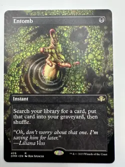 MTG TCG Entomb (Borderless) Dominaria Remastered Regular - Image 1