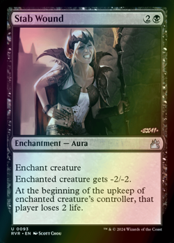 MTG Stab Wound Foil ** Ravnica Remastered ** English (NM) - Image 1