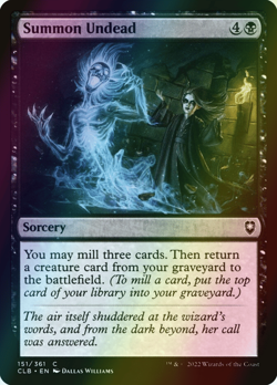 MTG Summon Undead Foil ** Battle for Baldur's Gate ** English (NM) - Image 1