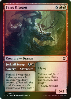 MTG Fang Dragon // Forktail Sweep Foil ** Baldur's Gate ** English (NM) - Image 1