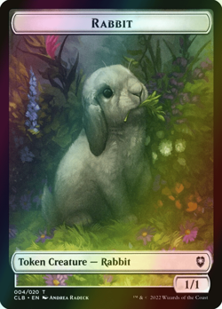 MTG Rabbit Foil ** Battle for Baldur's Gate Tokens ** English (NM) - Image 1