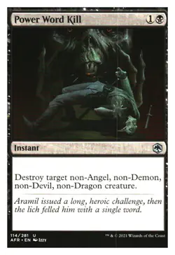 Power Word Kill Adventures in the Forgotten Realms MTG - NM+ Mythic Relics - Image 1