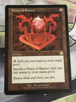 C4911 MAGIC MTG MERCADIAN MASQUES HEART OF RAMOS #296 RARE LP - Image 1