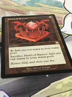 C4911 MAGIC MTG MERCADIAN MASQUES HEART OF RAMOS #296 RARE LP - Image 2