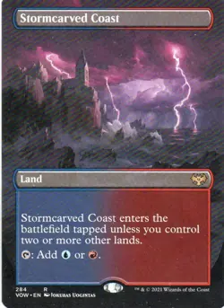 MTG: Innistrad: Crimson Vow: Borderless Stormcarved Coast: LP Condition - Image 1