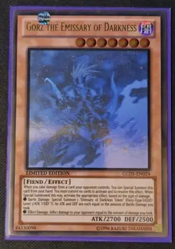 Yu-Gi-Oh! TCG Gorz The Emissary Of Darkness (GLDR5-EN024) Ghost Rare (Mint) - Image 1