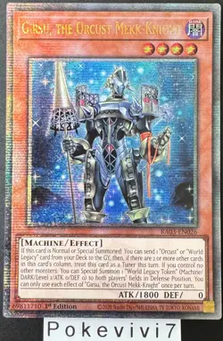 Carte YU-GI-OH! GIRSU, THE ORCUST MEKK-KNIGHT RA03-EN026 QCSR NEUF - Image 1