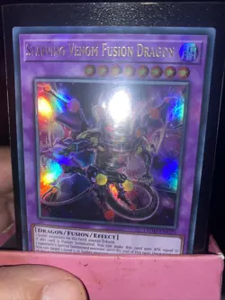Yugioh: Starving Venom Fusion Dragon LEDD-ENC25 Ultra Rare Mint - Image 1