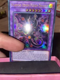 Yugioh: Starving Venom Fusion Dragon LEDD-ENC25 Ultra Rare Mint - Image 2