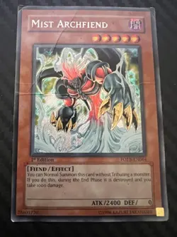 Yugioh Mist Archfiend FOTB-EN064 Secret Rare 1st Ed HP - Image 1