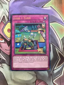 MP16-EN034 Lose 1 Turn Ultra Rare 1st Edition NM Yugioh Card - Image 1