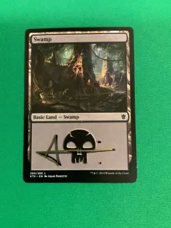 MTG Magic Swamp 260 Signed F&B Artist Proof x1 Khans Of Tarkir Adam Paquette - Image 1