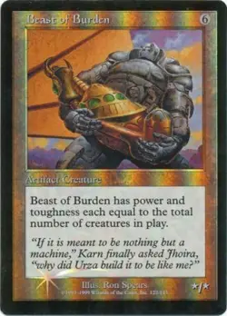 MTG Beast of Burden (No Date) - Foil - Prerelease Promo, Prerelease & Release Pr - Image 1