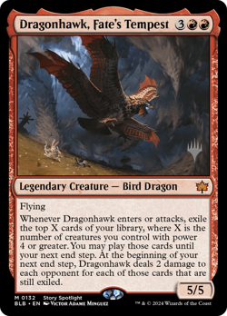 Dragonhawk, Fate's Tempest - Foil Promo - BLB - NM - MTG - Image 1