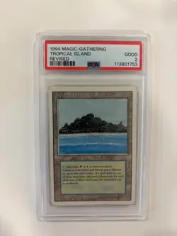MtG: Tropical Island Revised Edition - PSA graded in Good condition. - Image 2