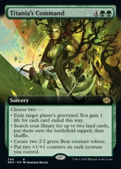 Titania's Command (Extended Art) The Brothers' War - Lightly Played Foil - Image 1