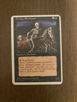 1x MTG Drudge Skeletons Alpha Cut 4th (Fourth) Edition (MP) - Image 1
