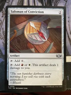 Talisman of Conviction NM/M Tarkir Dragonstorm Commander MTG Magic Card - Image 1