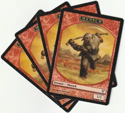 ✪ 4 MAGIC The Gathering MENSCH Red Token Creature MTG PLAYSET AVR/DE 2012 - Image 1