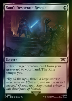MTG Sam's Desperate Rescue Foil ** The Lord of the Rings ** English (NM) - Image 1