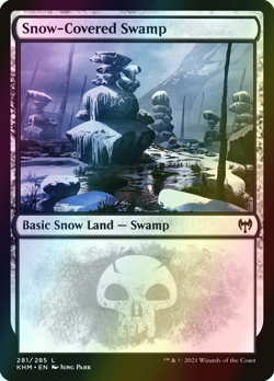 MTG Snow-Covered Swamp Foil ** Kaldheim ** English (NM) - Image 1